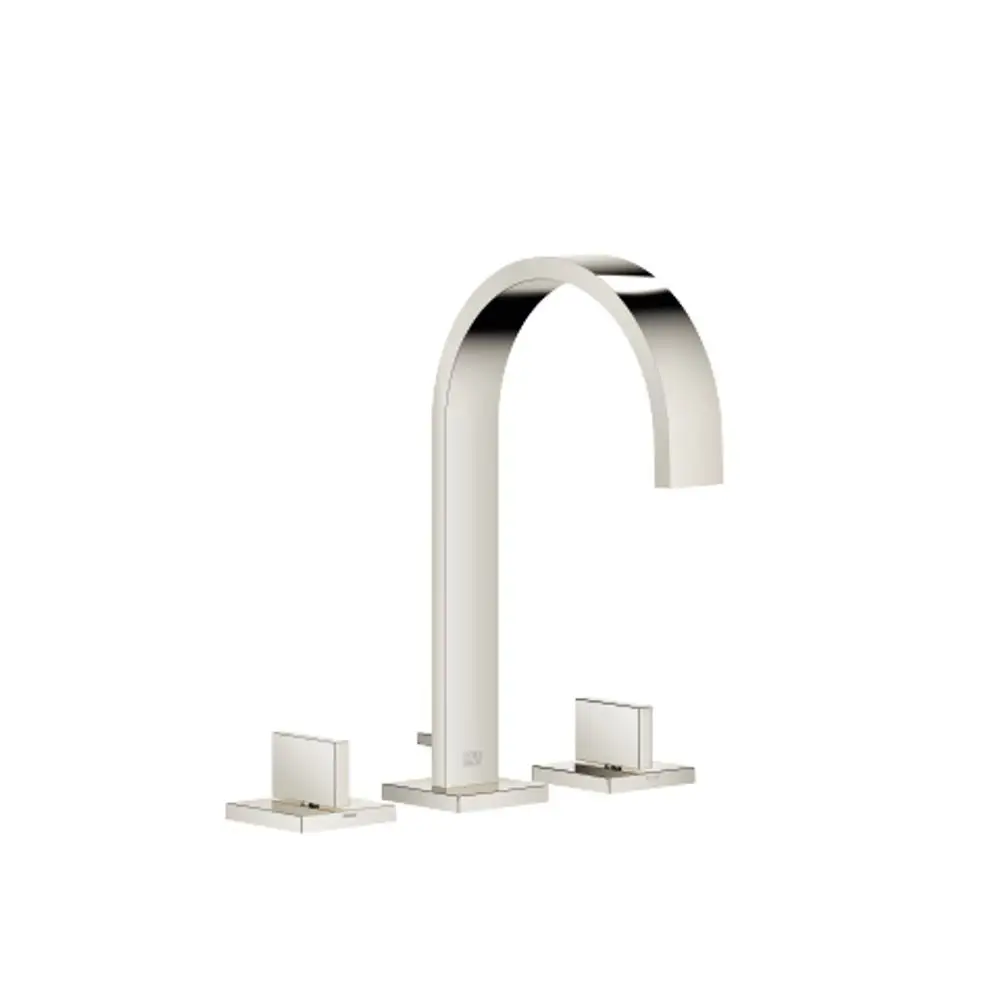 Dornbracht-MEM-Waschtisch-Dreilochbatterie-mit Ablaufgarnitur-Ausladung 165mm-platin, 20713782-08 Galeriebild 1